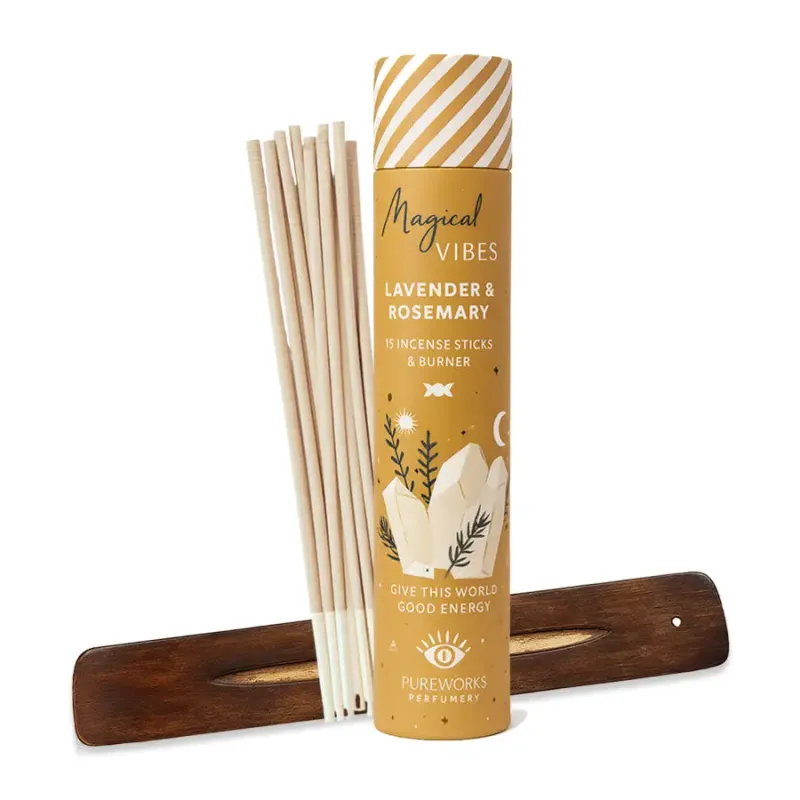 PureWorks Perfumery 15 Stk. "Magical Vibes" Räucherstäbchen mit Halter