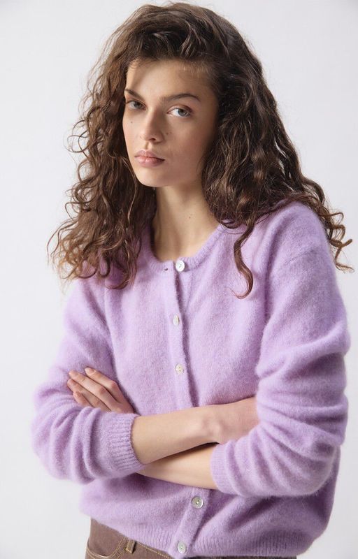 American Vintage Damencardigan Vitow Lavendel Meliert