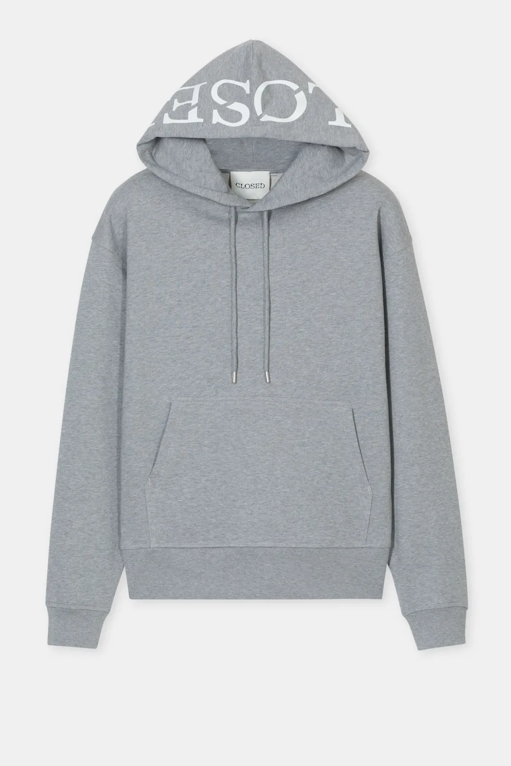 Closed Logo-Hoodie Aus Bio-Baumwolle Light Grey Melange