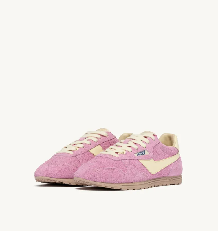 Autry Sneaker Windspin Aus Wildleder Und Leder In Rose, Pompadur Und Rutabaga WSLW-UB36