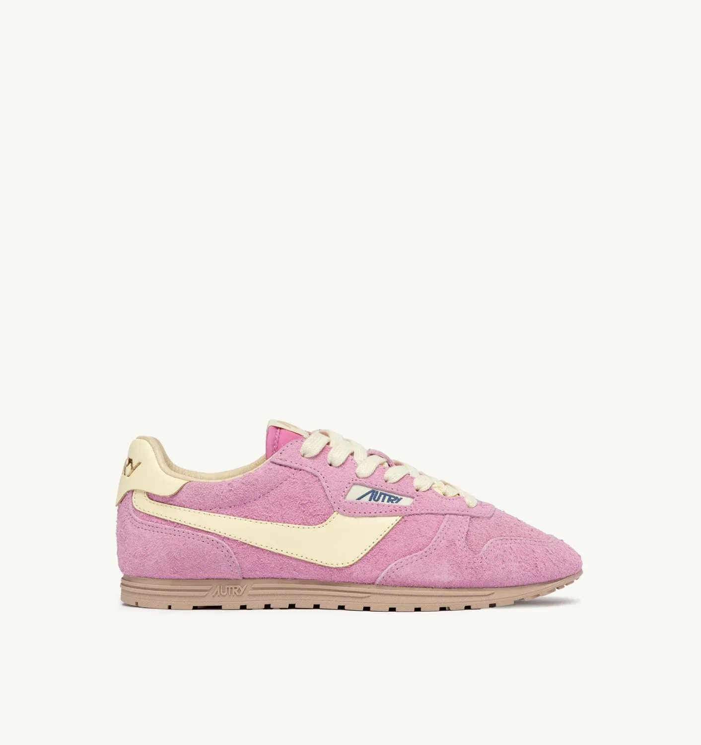 Autry Sneaker Windspin Aus Wildleder Und Leder In Rose, Pompadur Und Rutabaga WSLW-UB36