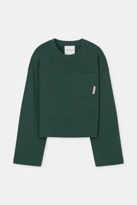 Closed Crewneck-Sweatshirt aus Bio-Baumwolle Royal Green