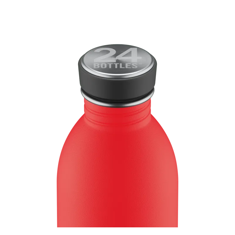 24 Bottles Urban Bottle Stone Hot Red 500ml