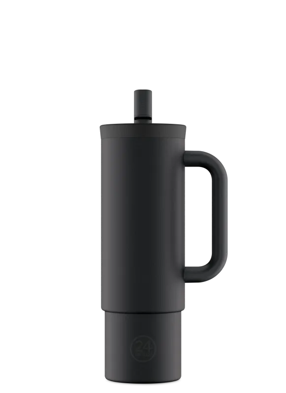 24 Bottles Straw Cup Tuxedo Black 800ml