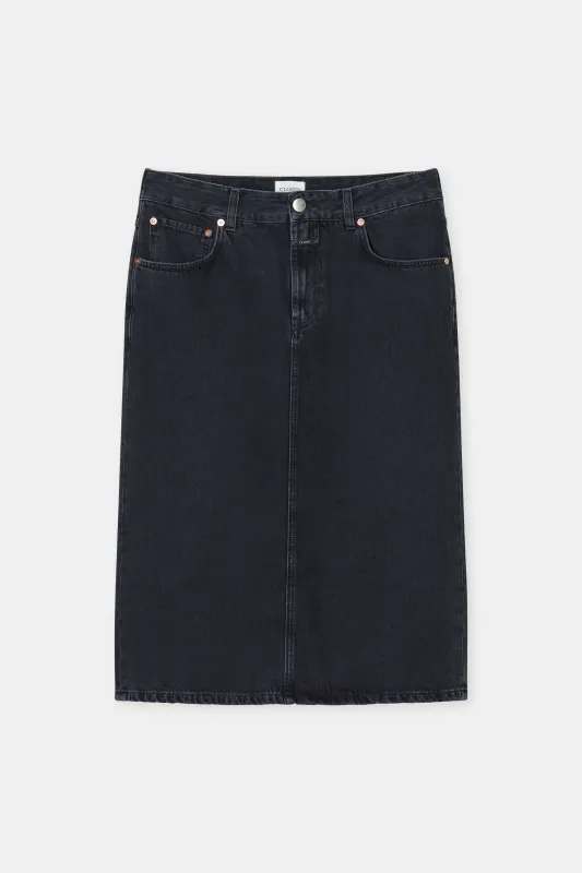 Closed Midi Denim-Rock Dark Grey