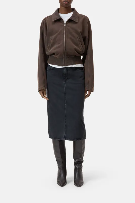 Closed Midi Denim-Rock Dark Grey