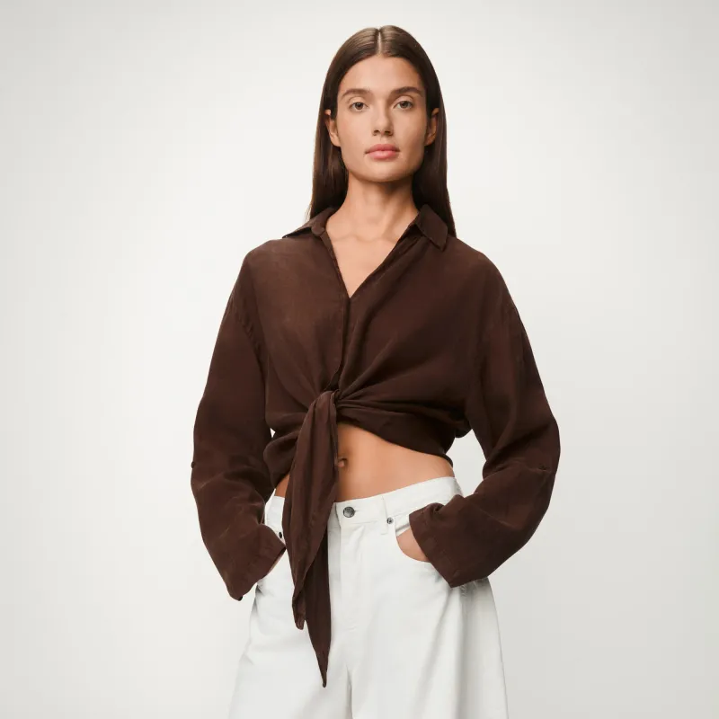 Lois Pia Linen Shirt Chocolate Martini 3342-6991