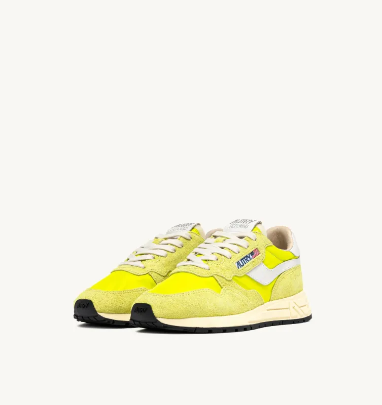 Autry Sneakers Reelwind Low Aus Wildleder Und Leder Weiss Und Evening Primerose WWLW - NC33