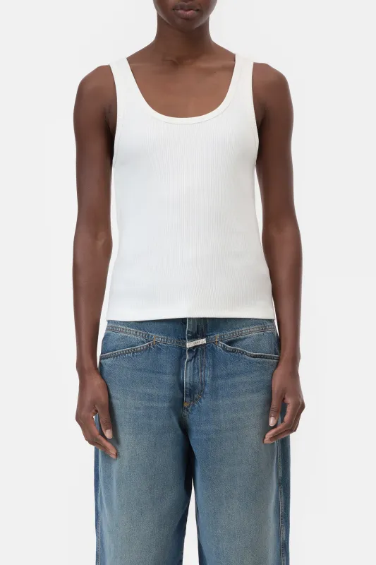 Closed Tanktop aus Baumwolle Ivory