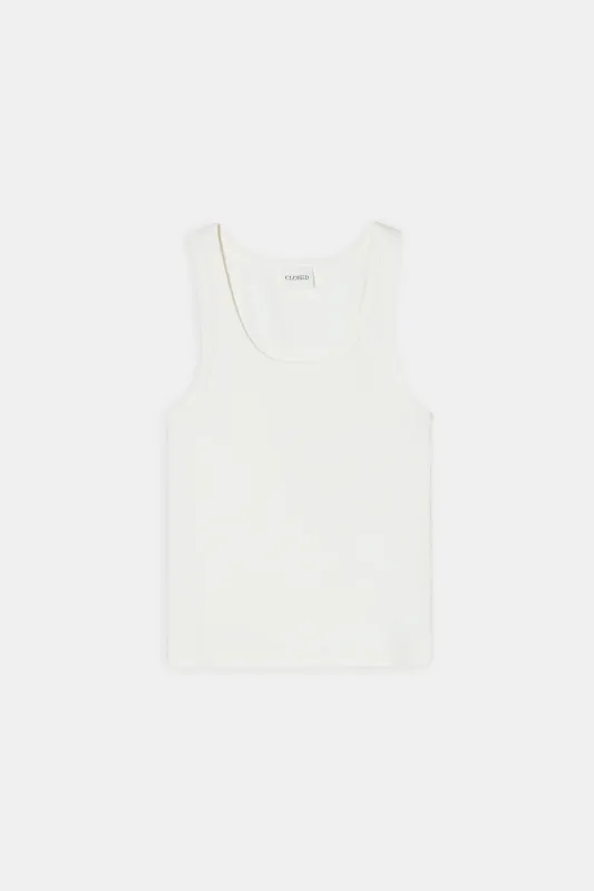 Closed Tanktop aus Baumwolle Ivory