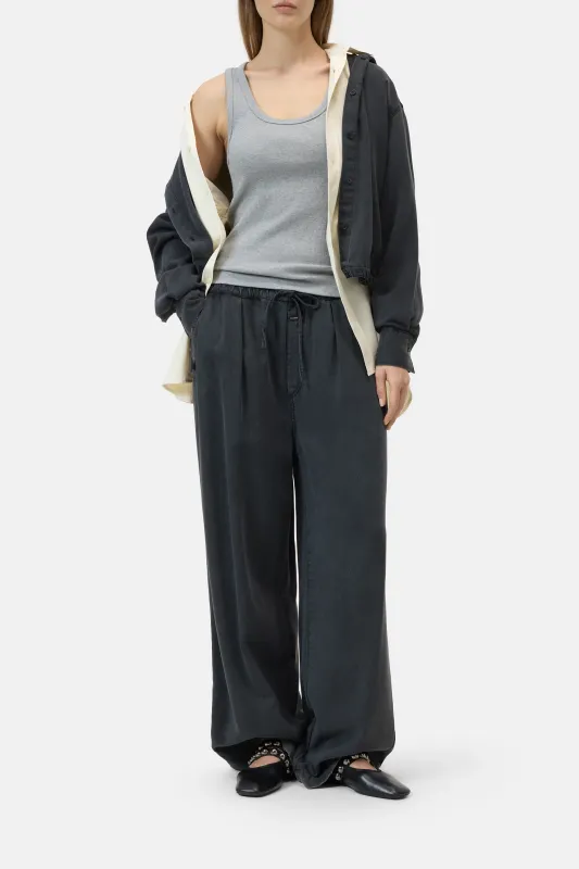 Closed Tanktop aus Baumwolle Light Grey Melange