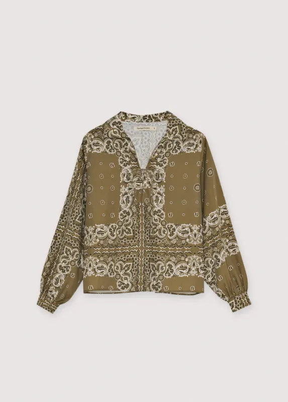 The New Society Waterlily Woman Shirt Bandana Print