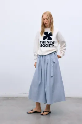 The New Society TNS Logo Woman Sweatshirt Ecru