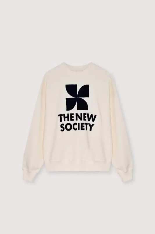 The New Society TNS Logo Woman Sweatshirt Ecru