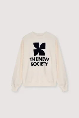 The New Society TNS Logo Woman Sweatshirt Ecru