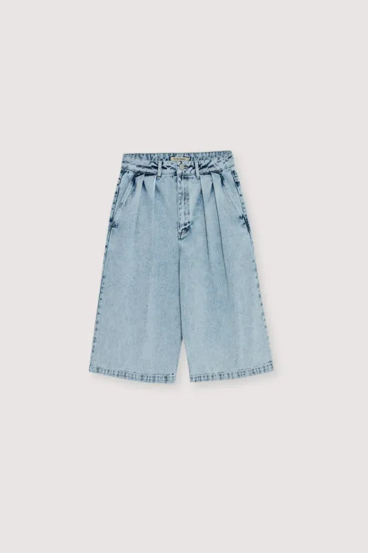 The New Society Denim Woman Bermuda Bleach Denim