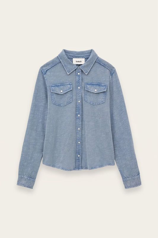 Ba&amp;sh Icare Rippstrickhemd Ciel