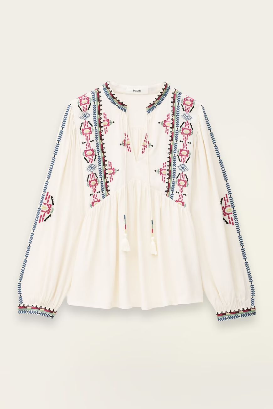 Ba&amp;sh Tilt Blouse Naturfarben
