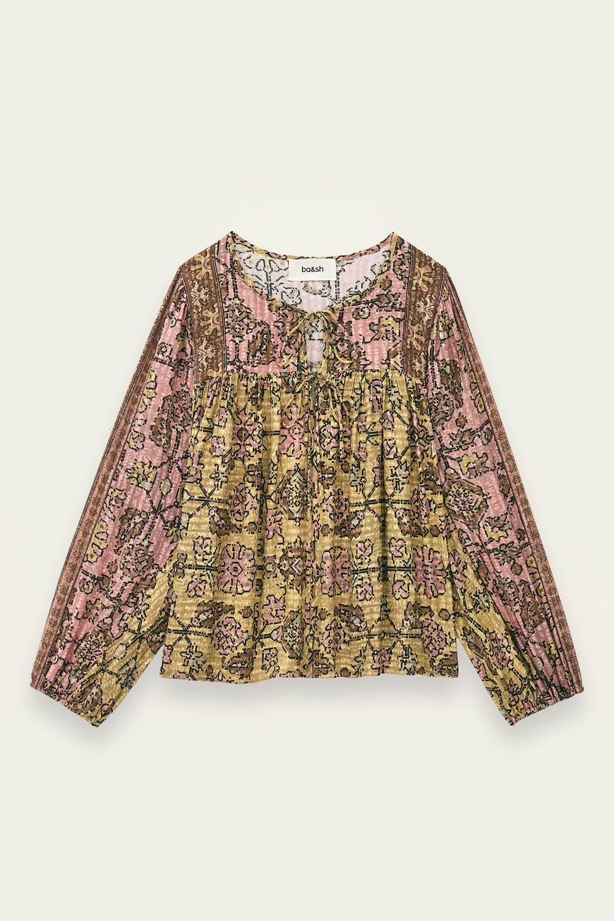 Ba&amp;sh Pamila Weite Bluse Gelb-Orange