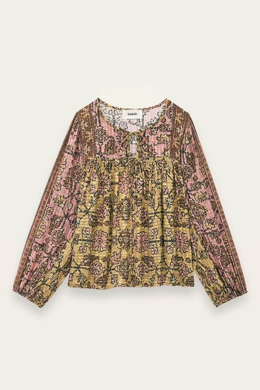 Ba&amp;sh Pamila Weite Bluse Gelb Orange