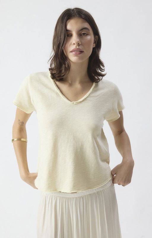 American Vintage Damen-T-Shirt Sonoma Vanille Vintage SON02AGE26