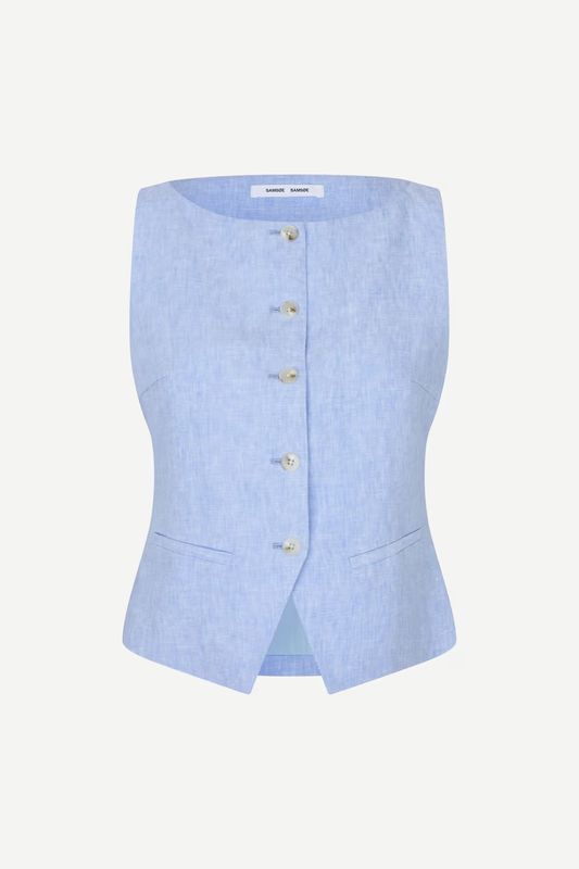 Samsøe Samsøe Saloves Vest 14329 Bel Air Blue Mel.