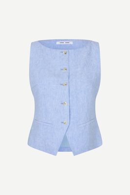 Samsøe Samsøe Saloves Vest 14329 Bel Air Blue Mel. Samsøe Samsøe Saloves Vest 14329 Bel Air Blue Mel.