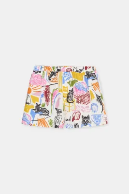 Closed Relaxed Shorts - Shorts aus Viscose-Leinen Multi Colour