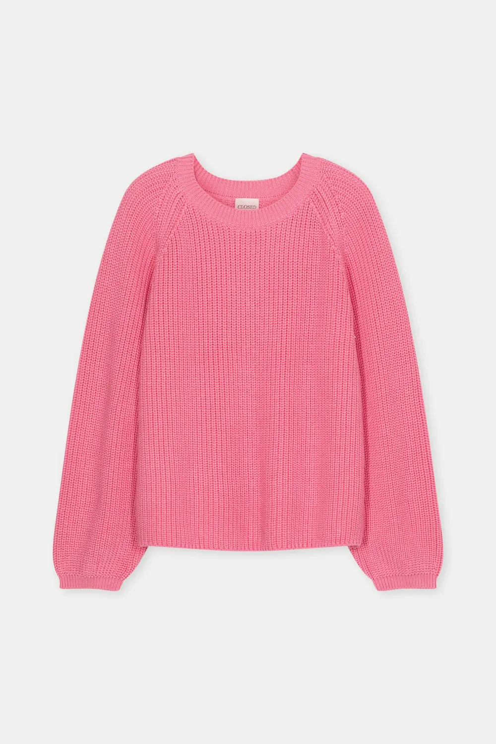 Closed Crew-Neck-Strickpullover aus Bio-Baumwolle Peony Pink
