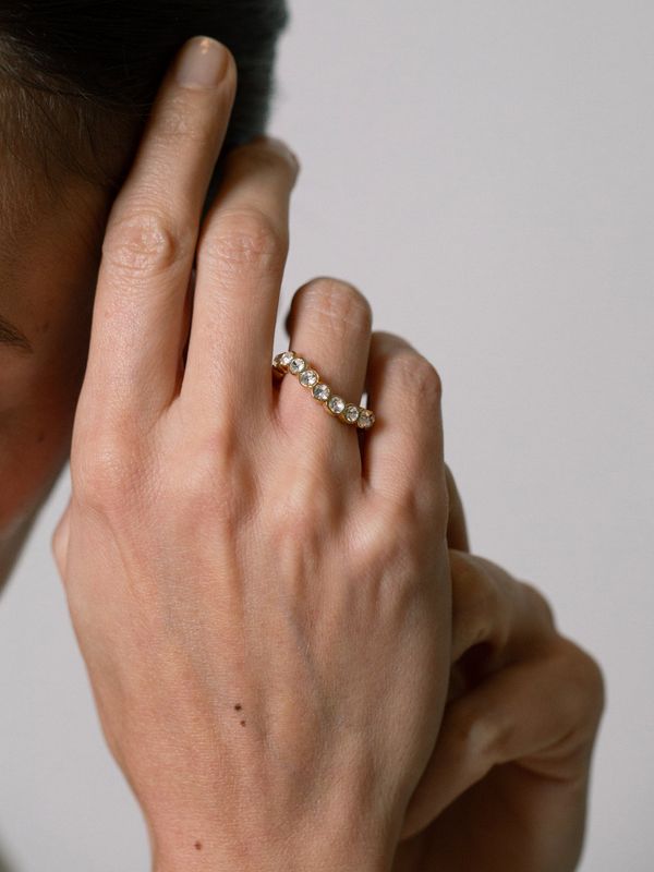 Muli Collection Lotus Wavy Ring Gold