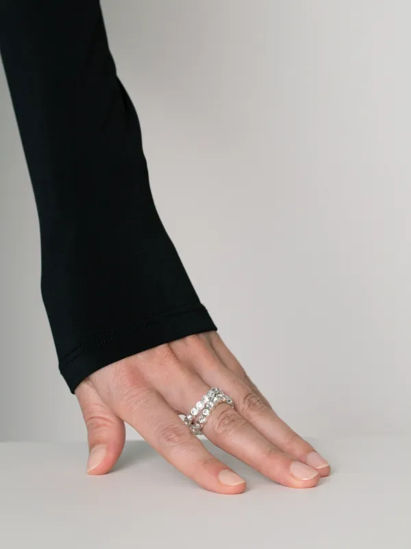 Muli Collection Lotus Wavy Ring Silber