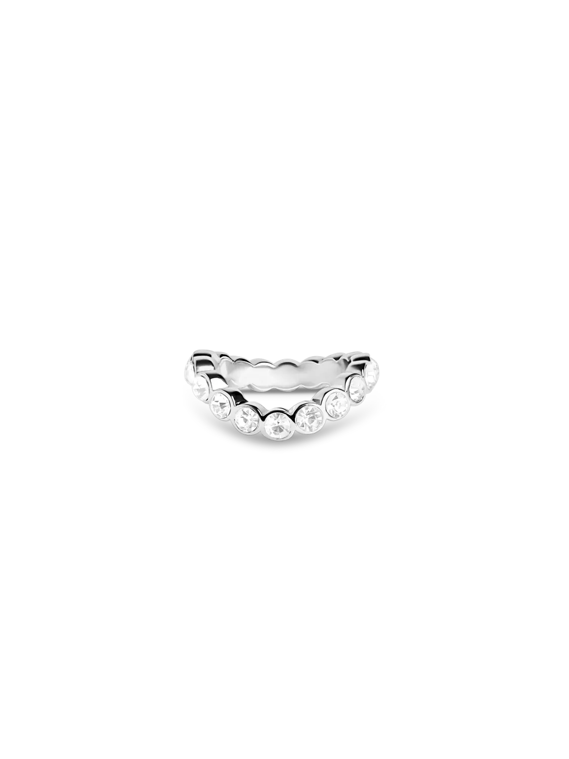 Muli Collection Lotus Wavy Ring Silber