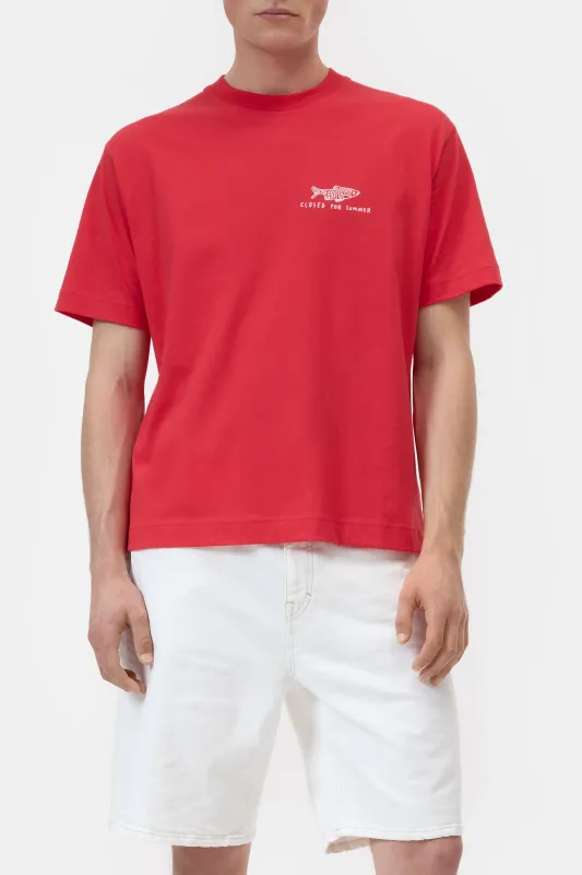 Closed T-Shirt aus Bio-Baumwolle Laser Red