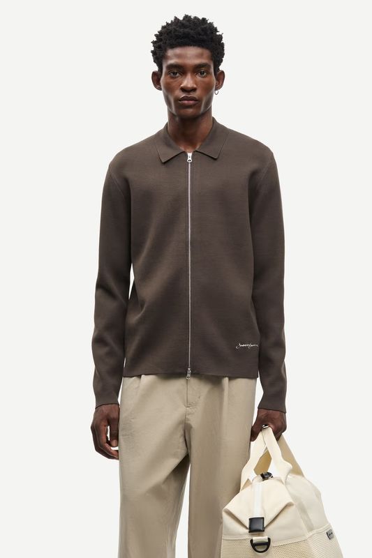 Samsøe Samsøe Samatt Zip Polo 15825 Turkish Coffee