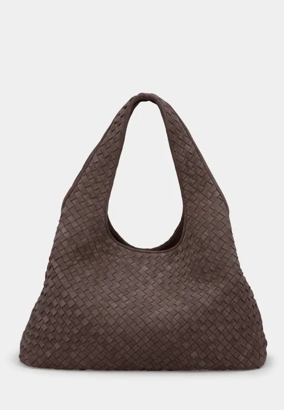 Les Visionnaires Bag Paz Weave Cozy Dark Brown