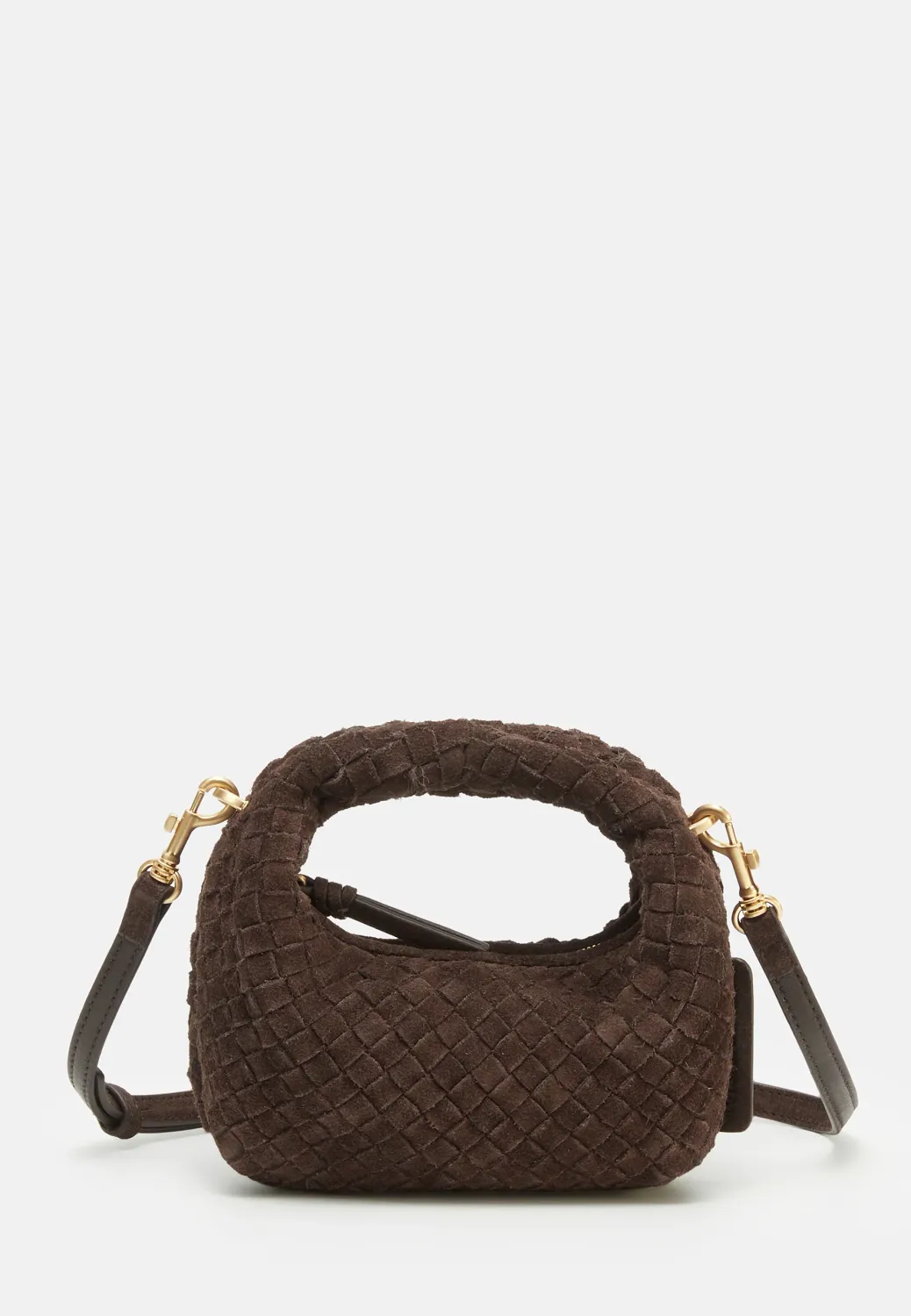 Les Visionnaires Bag Greta Micro Weave Cozy Dark Brown