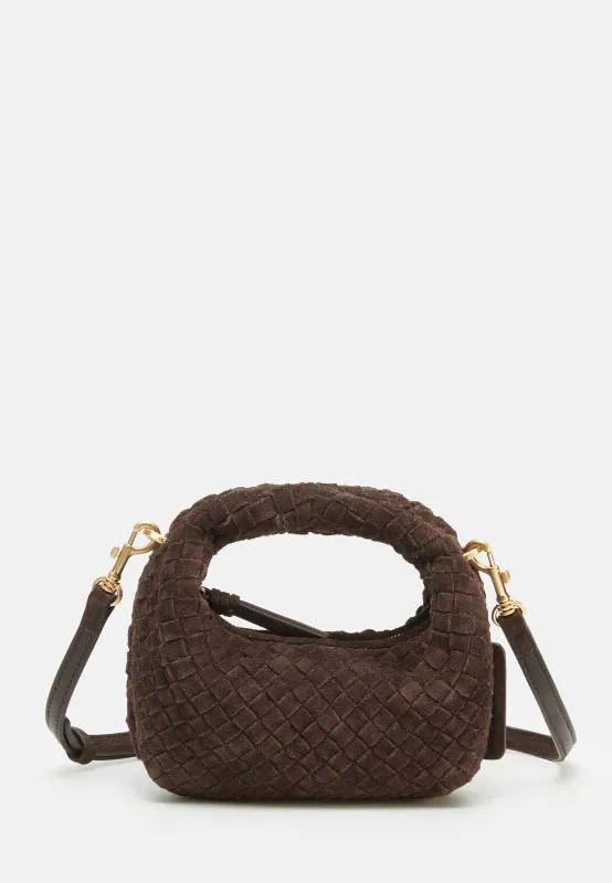 Les Visionnaires Bag Greta Micro Weave Cozy Dark Brown