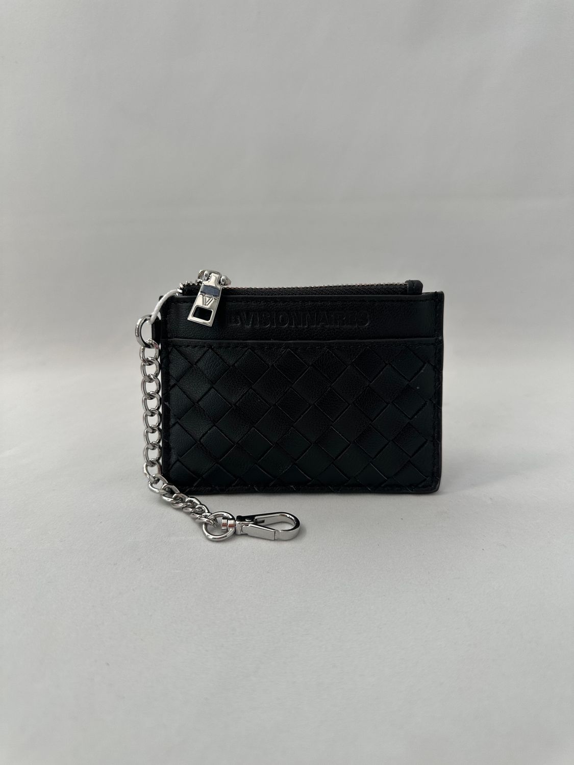 Les Visionnaires Cardholder Clemence Weave Black