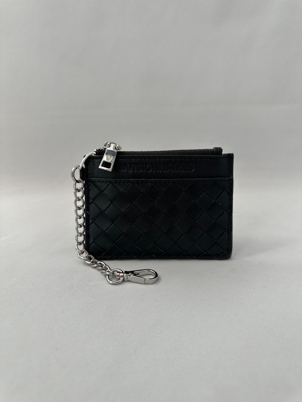 Les Visionnaires Cardholder Clemence Weave Black
