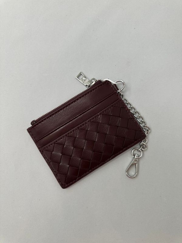 Les Visionnaires Cardholder Clemence Weave Aubergine