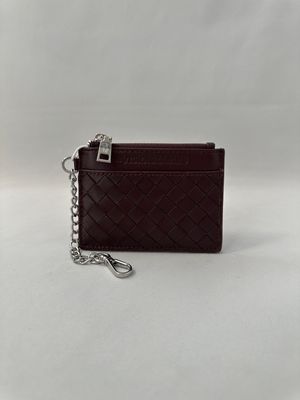 Les Visionnaires Cardholder Clemence Weave Aubergine