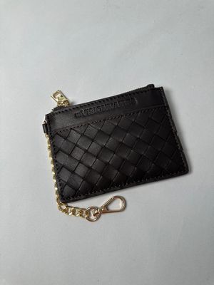 Les Visionnaires Cardholder Clemence Weave Café
