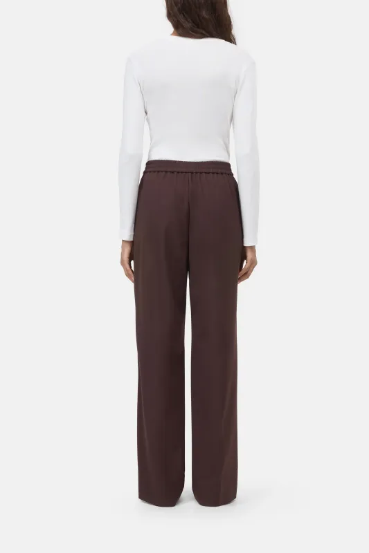 Closed Wide Pants - Winona Mahagony Brown