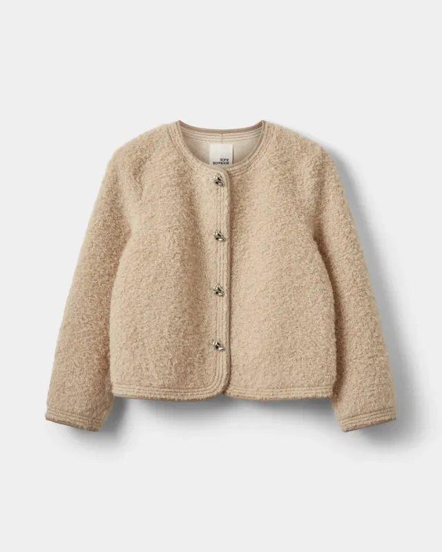 Sofie Schnoor Benesw Fur Jacket Beige
