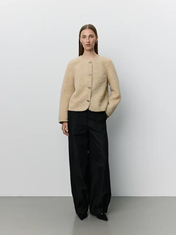 Sofie Schnoor Benesw Fur Jacket Beige