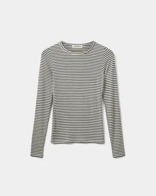 Sofie Schnoor Petriciasw Stripe T-Shirt Long Sleeve Off White
