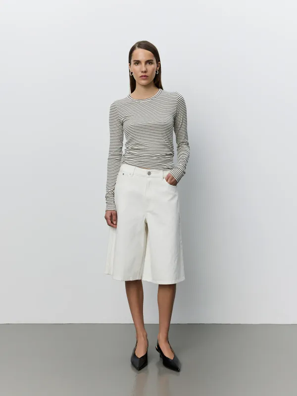 Sofie Schnoor Petriciasw Stripe T-Shirt Long Sleeve Off White