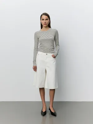 Sofie Schnoor Petriciasw Stripe T-Shirt Long Sleeve Off White
