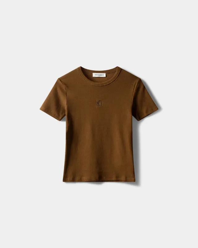 Sofie Schnoor Blakesw Rib Baby Tee Light Brown