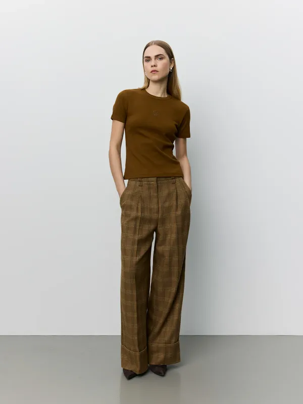 Sofie Schnoor Blakesw Rib Baby Tee Light Brown